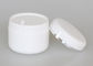 चांदी लाइन सजावटी के साथ प्लास्टिक प्रकार 50 मिलीलीटर सफेद क्रीम जार